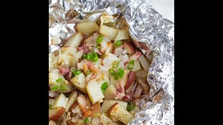 Foil Packet Oven Roasted Red Potatoes amp Bacon Recipe [upl. by Zalucki]