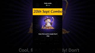 Hamster Kombat daily combo Card 20th September 🔥 Hamster Airdrop last Combo ♦️ [upl. by Llerrej]