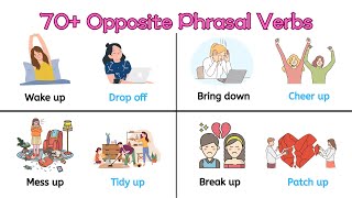 70 Opposite Phrasal Verbs  Opposite Verbs Vocabulary  Phrasal Verbs  Pictionary [upl. by Narod821]