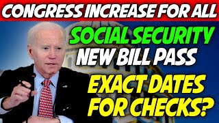 Congress Increase For All Social Security  New Payments Dates Confirmed BY IRS [upl. by Atekal709]