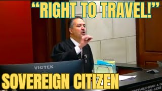 “RIGHT TO TRAVEL” Sovereign Citizen ARGUES WITH JUDGE [upl. by Mailliw]