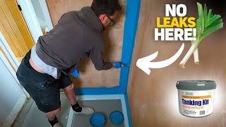 Tiling a Shower Do This First  Shower Waterproofing [upl. by Faxun]