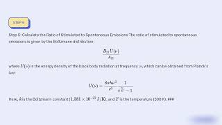 Calculate the ratio of i Einstein’s coefficients ii stimulated to spontaneous emissions for a syst [upl. by Ahsenod169]