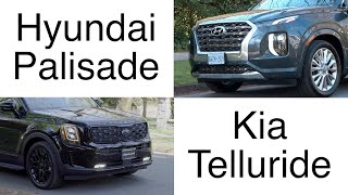 Kia Telluride VS Hyundai Palisade comparison [upl. by Anir]