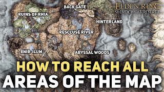 Elden Ring DLC  How To Get To All Areas of The Map amp Secret Locations  Shadow of the Erdtree [upl. by Derrej]