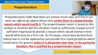 PROPORTIONALISM NATURAL MORAL LAW  A LEVEL RELIGIOUS STUDIES [upl. by Cath837]