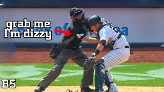 Worst Catcher Hit by foul tip in Baseball  MLB [upl. by Ellohcin]