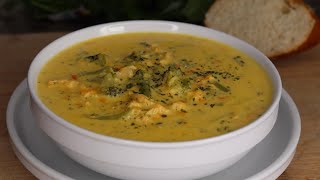 Rich and Creamy Chicken Broccoli cheddar Soup  How To Make Broccoli Soup [upl. by Noorah555]