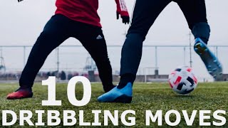 10 Dribbling Moves To Beat Defenders  Step By Step Dribbling Skills Tutorial [upl. by Lawtun583]