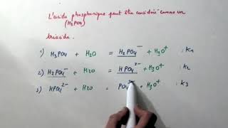 CHIMIE ACIDE BASE  TRIACIDE ACIDE PHOSPHORIQUE [upl. by Vita]