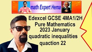 Edexcel GCSE pure mathematics A 4MA12H2023 january  qua 22  math expert hema [upl. by Alasdair]