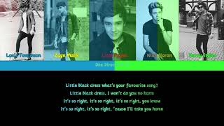 One Direction  Little Black Dress Color Coded Lyrics [upl. by Airalav]