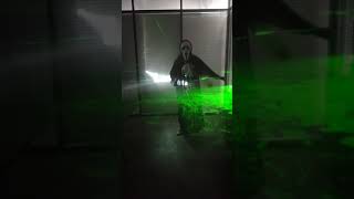 Green Laser Swamp making with Laserland Green Laser Line Module [upl. by Nniuqal]