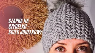 Czapka na szydełku wzór jodełkowy Crochet herringbone stitch beanie hat [upl. by Antsirhc]