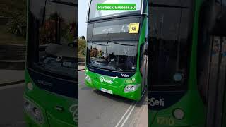 Friendly driver Aiden dropping people off amp continuing to Swanage on the Morebus Purbeck Breezer 50 [upl. by Harley]