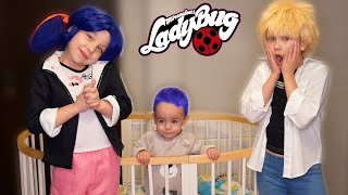 Los hijos de Ladybug y Súper cat 😱 Miraculous en la vida real [upl. by Yllop]