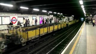 HD London Underground Diesel Schoma Locos 10 amp 9 Power Through Euston Square  19414 [upl. by Can]