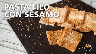 DULCES de PASTA FILO con SÉSAMO 😋 [upl. by Morocco]