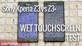 Sony Xperia Z3 vs Xperia Z3  wet touchscreen test [upl. by Dyna]