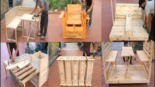 6 Amazingly Perfect Pallet Wood Recycling Projects  Cheap Furniture Design From Wooden Pallets [upl. by Yruok]