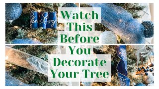 FOUR WAYS TO ADD RIBBON TO YOUR CHRISTMAS TREE  WATCH THIS BEFORE YOU DECORATE YOUR TREE [upl. by Dulciana132]