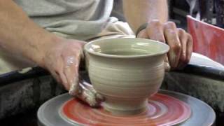 Throwing a Clay Pottery Mortar amp Pestle on the wheel demo [upl. by Ennaeel]