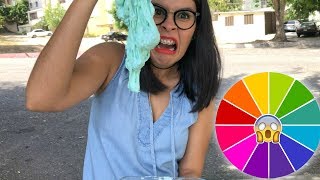 Haciendo SLIME 💦 EN LA CALLE  RULETA DE SLIME 3 [upl. by Aneelas]