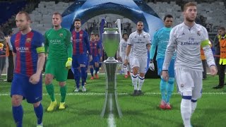 PES 2017 UEFA Champions League Final Real Madrid vs FC Barcelona Gameplay [upl. by Bonny344]