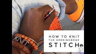 How to knit the Herringbone Stitch  GGmadeit [upl. by Perry]