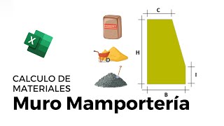 ✅Calcular Materiales Muro de Mampostería de Piedra   EXCEL [upl. by Girvin]