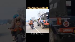 Police Asking Number Plate 😂 youtube short vairalvideo raiesmalik [upl. by Efinnej534]