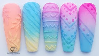 Easter Eggs nail art Easter nails Ombre with gel polish nail art [upl. by Lisha]