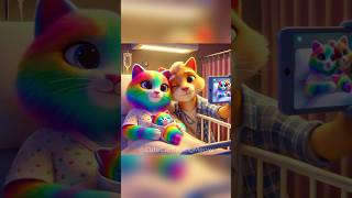 A Rainbow Cats Risky Business Trip and a Mother Cats Miraculous Birth Journey pets cute cat [upl. by Lanna]