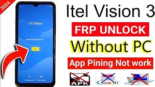 Itel Vision 3 S661LP FRP UNLOCKGMAIL ACCOUNT BYPASS without pc 2024GSM DEVIL [upl. by Hairabez]