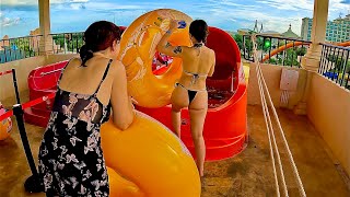 Space Boat Waterslide at Garden City Water Park Cambodia [upl. by Heng]