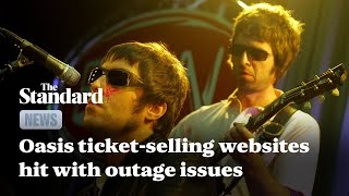 Oasis ticketselling websites hit with outage issues [upl. by Vada]