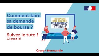 TUTO POUR SAISIR VOTRE DOSSIER SOCIAL ÉTUDIANT  CROUS NORMANDIE [upl. by Miof Mela]