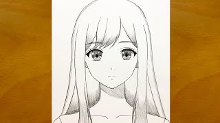 Anime Girl Drawing StepbyStep  Easy Anime Art for Beginners  How to Sketch Anime Girls [upl. by Nevil]