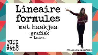 Lineaire formules met haakjes  VMBO WISKUNDE [upl. by Per]