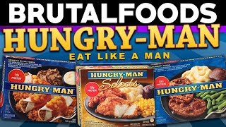 HungryMan  TV Dinner Reviews  brutalfoods [upl. by Nolaf161]