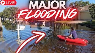 MAJOR FLOODING Wesley Chapel HURRICANE MILTON Florida LIVE [upl. by Ahrat]