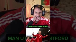 RASMUS HØJLUND GOAL REACTION manchesterunited brentford premierleague [upl. by Schecter]