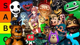 Ranking Over 100 Indie Horror Games feat FNAF Bendy Poppy Playtime Garten of Banban amp More [upl. by Fariss]