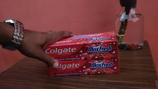 Colgate Maxfresh Spicy Fresh Red Gel Toothpaste Unboxing [upl. by Weil]