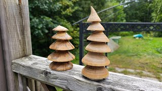 Woodturning off center Christmas tree [upl. by Sheree847]