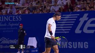 Hot Shot Nadal Turns Defence To Offence At Acapulco 2017 [upl. by Anirres]