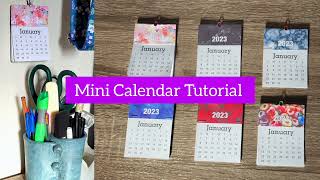 2024 Mini Calendar Tutorial Tear off each month  small calendar for the wall [upl. by Asila]