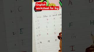 English worksheet for lkg [upl. by Treblah260]