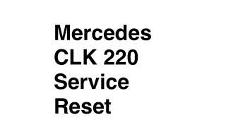 Mercedes Cclass Service Reset  How to reset Mercedes maintenance light [upl. by Nossaj936]