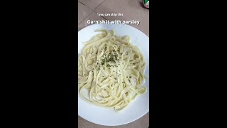 Simple Cream Pasta  Carbonara using instant mushroom soup  Quick and Delicious recipe shorts [upl. by Goulette460]